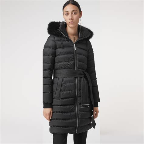 burberry detachable shearling trim down filled puffer coat|Women’s Puffer Jackets .